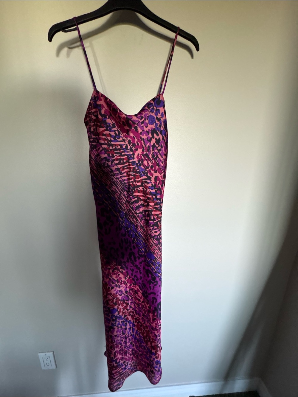 Sans Souci Strap Dress in Pink & Purple Animal Print